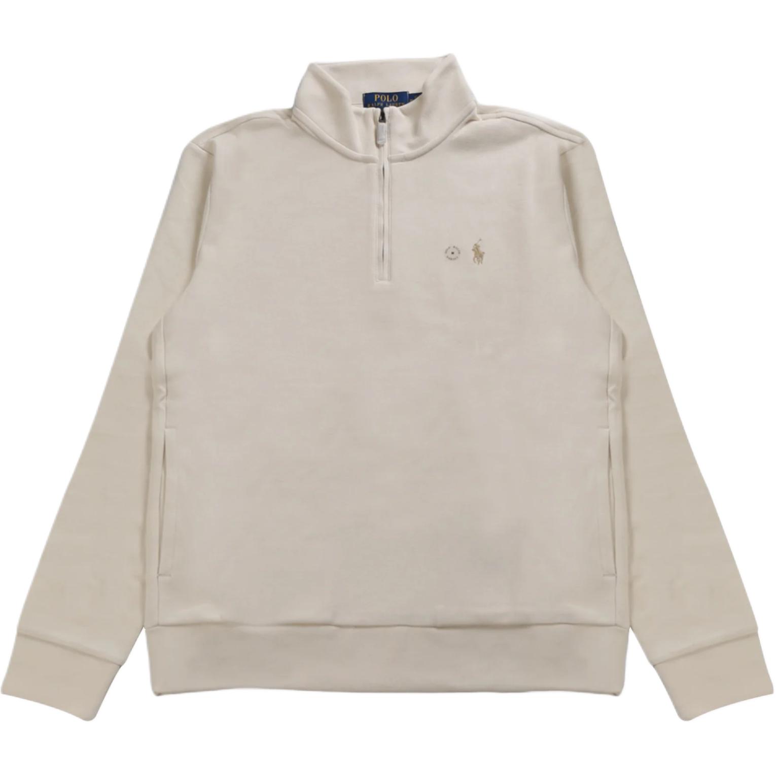 

Polo Ralph Lauren Однотонный С длинным рукавом На молнии Свободный свитшот Мужской свитшот Кремовый 710909883-011 L