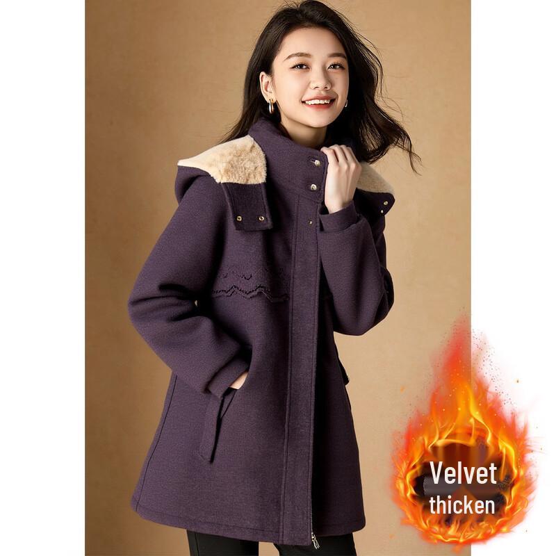 

Women s Classic Solid Color Hooded Winter Parka 2XL