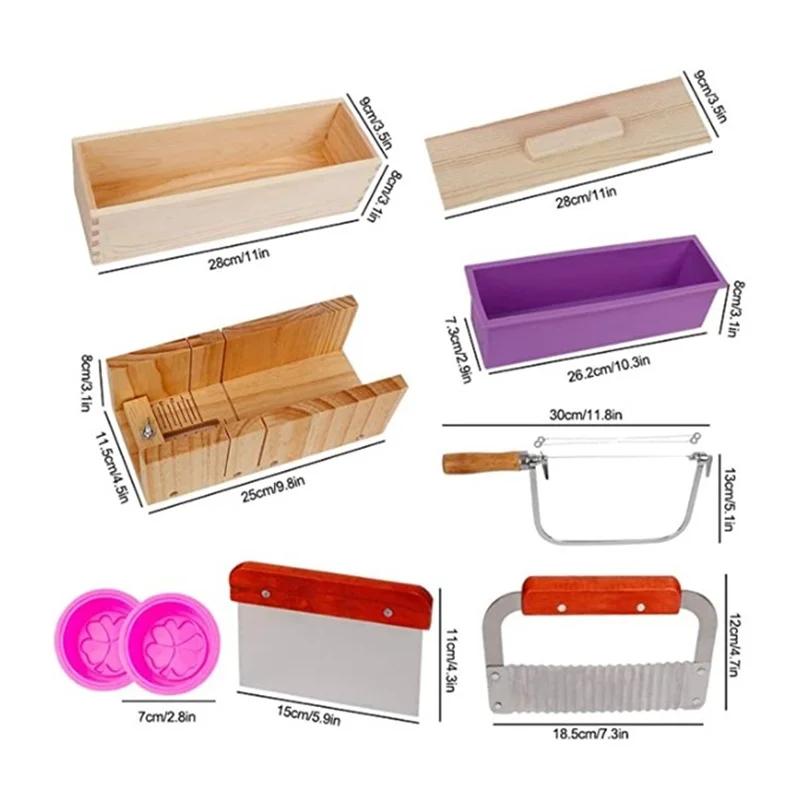 Wooden Soap Cutter Cutting Tools Also for Cake Candle Chocolate Food Cutting Loaf Cutter Mold Soap Silicone Mold Slicer