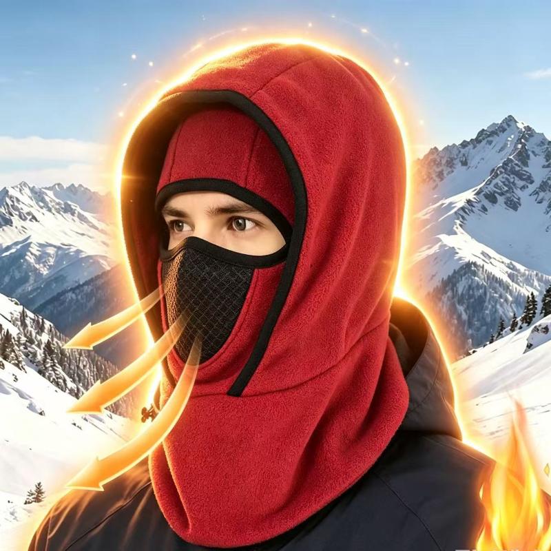 New Winter Hat Keep Warm Double-Layer Thickned Fleece Hats Windproof Outdoor Riding Sets Cycling Hat Women Men