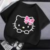2025 T-shirt MINISO Vêtements pour enfants Anime Filles T-shirt Dessin animé Mélodie Kuromi Été Mignon Haut Coton Enfants Manches Courtes