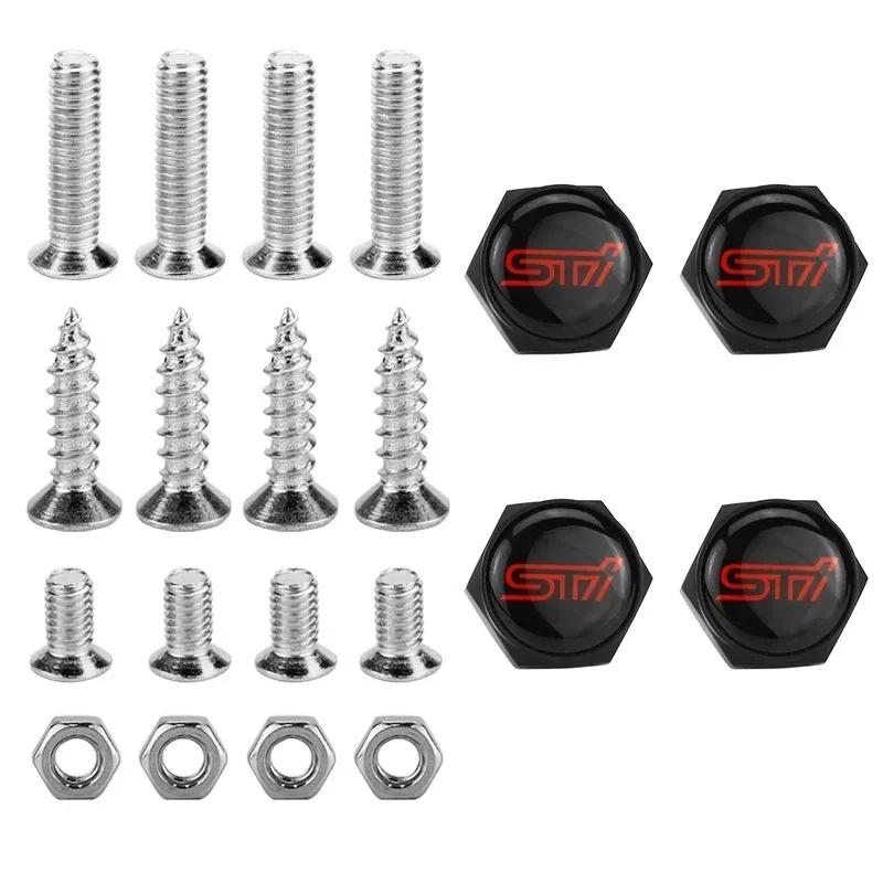 1Set Alloy Car License Plate Screws Nult Bolts For Subaru WRX BRZ DRL XV STI Outback Legacy Forester Impreza Tribeca Decoration PP222