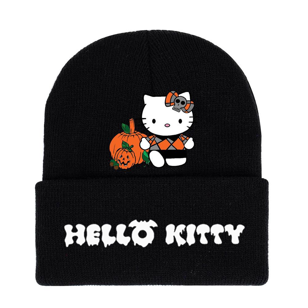Halloween Printed Knit Cap For Winter Teens And Cartoon Enthusiasts
