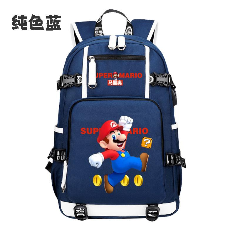 Zaino con Licenza Anime di Mario per Bambini Adolescenti Ragazzi Ragazze, Leggero Ergonomico Zaino Scolastico Grande Capacità, Design Anti-Scoliosi