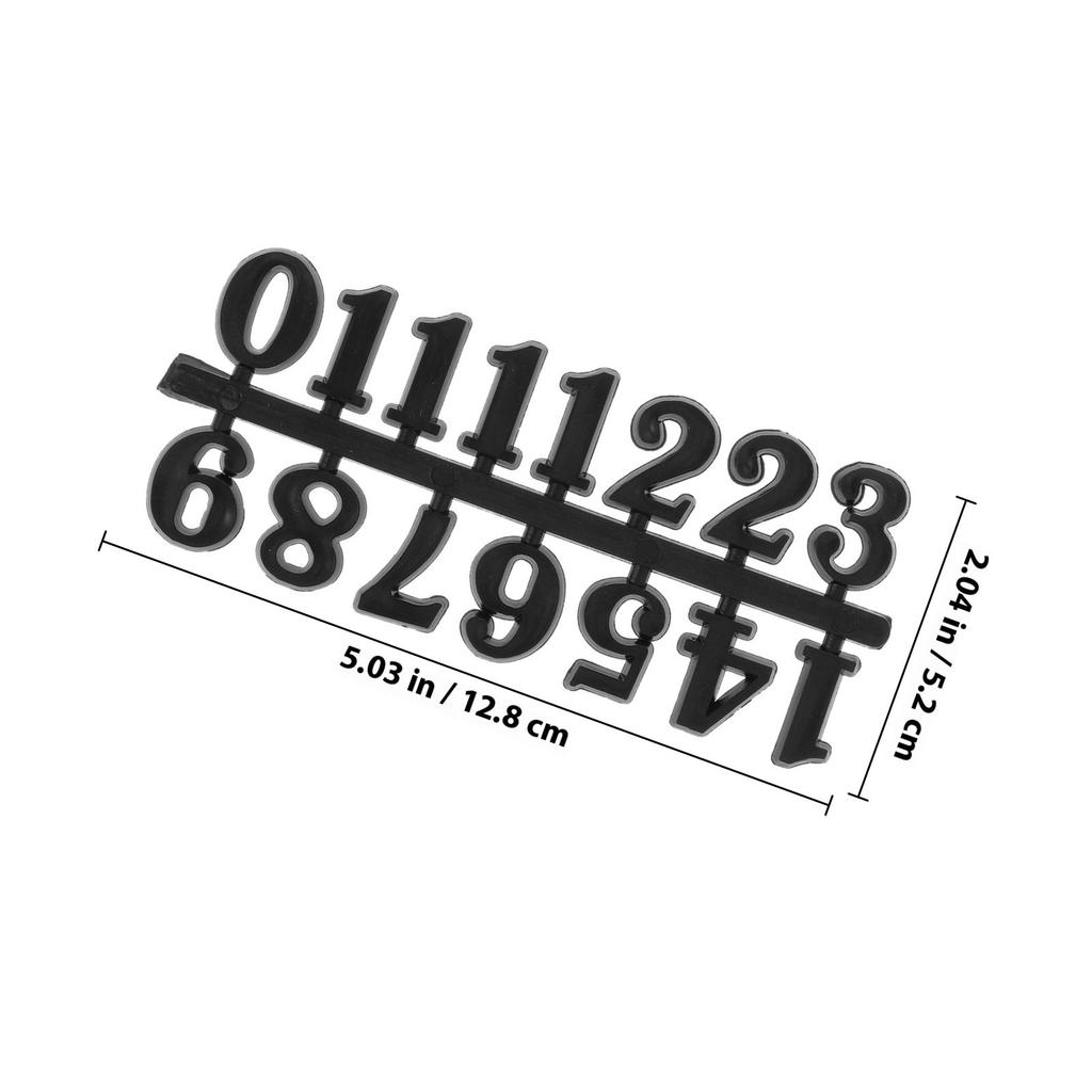 5Sets Clock Numbers Kit Arabic Numerals Set Exquisitely Crafted Plastic Replacement Numbers for Wall Clock Decoration Repair DIY