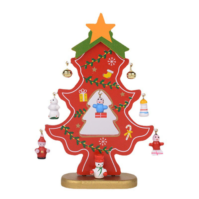 Christmas Tree Decorations Creative Desktop Ornament Lightweight Wooden For Desktop Tabletop Fireplaces Xmas Kids Gift