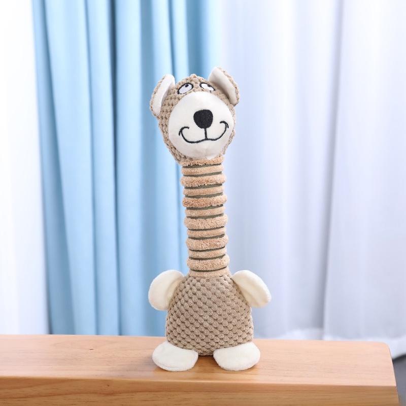 Pet Toys Cat and Dog Plush Toys Pet Bite-resistant Sound Grinding Teeth Cleaning Toys Anti-troublesome Dog Relief