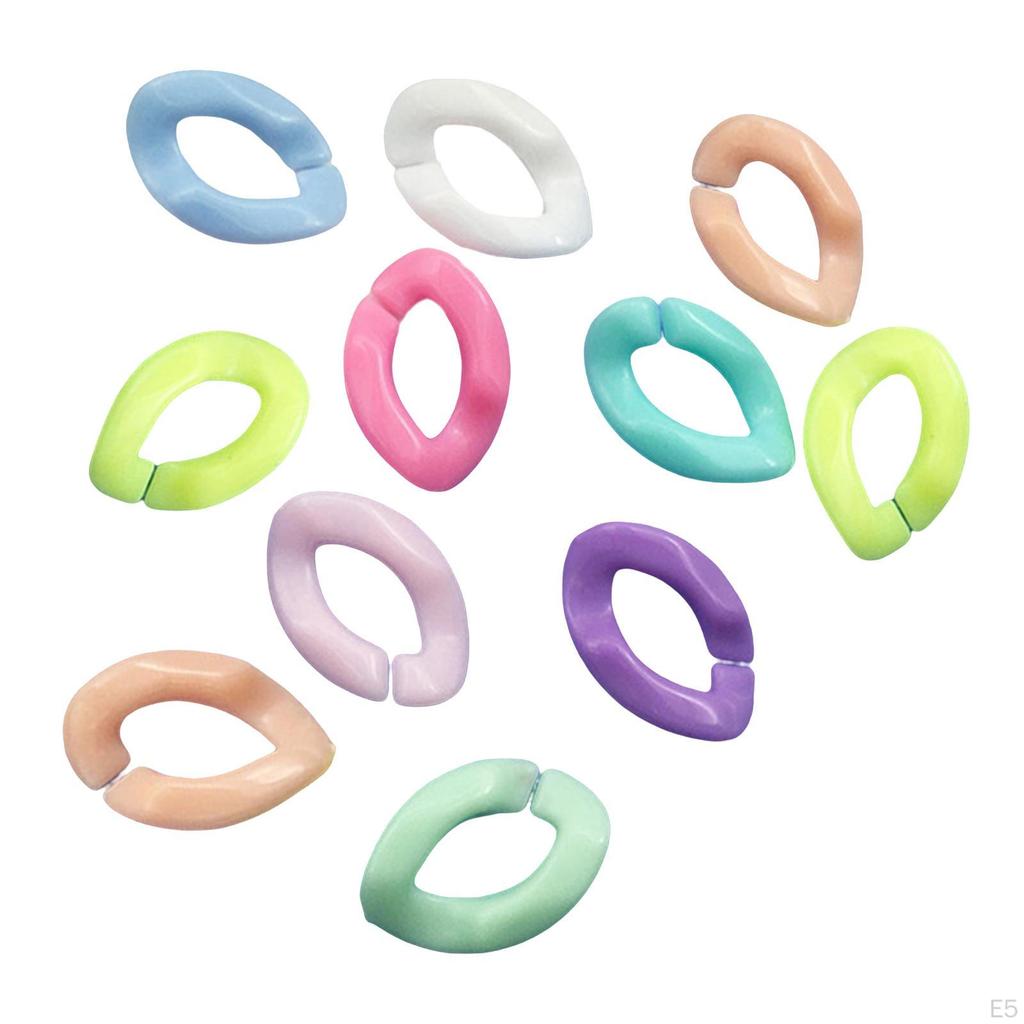 300Pcs Acrylic Assorted Color Linking Rings Connectors for Glasses Bags Earring Necklace Jewelry