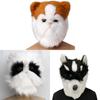 Plush Husky Head Mask With Funny Animal Costume For Halloween And Party Events