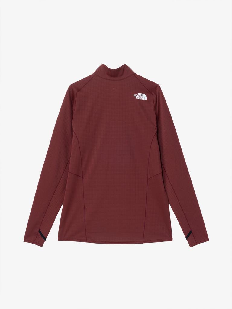The North Face Expedition Dry Dot Zip High Long Sleeve Smack WM T-Shirt, Unisex, Adult,