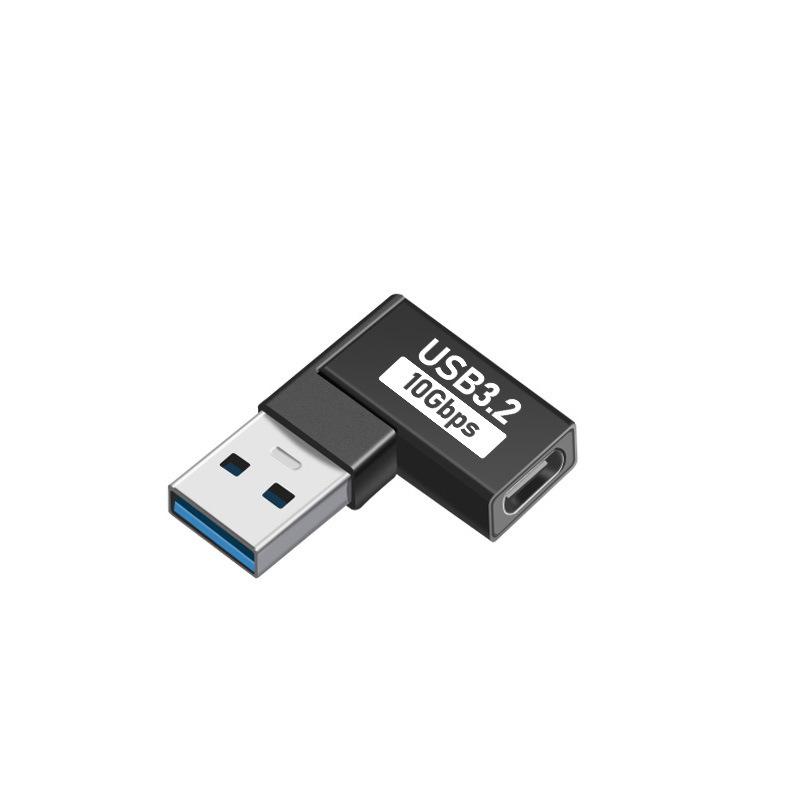 Type-C OTG Adapter: High-Speed Type-C Male To USB 3.0 Female PD Elbow Converter
