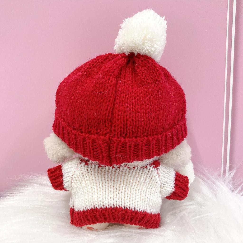 Christmas Sweater Knit Hat Set for 10cm Gingerbread Man Plush Costume & Toy, Kigurumi, Accessories, Otaku, Doll, Mascot, K-Pop Doll, [Used]