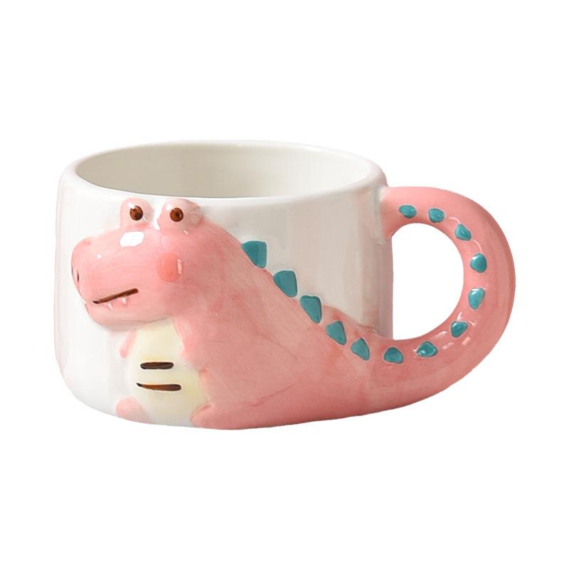 Tazza Coccodrillo Ceramica Sottosmalto Colorato Tazza da Latte Cartone Animato Ragazza Bambini Tazza per Acqua Casa Carina Divertente