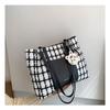 Checkered Women's Casual Simple Large Capacity Tote Bag