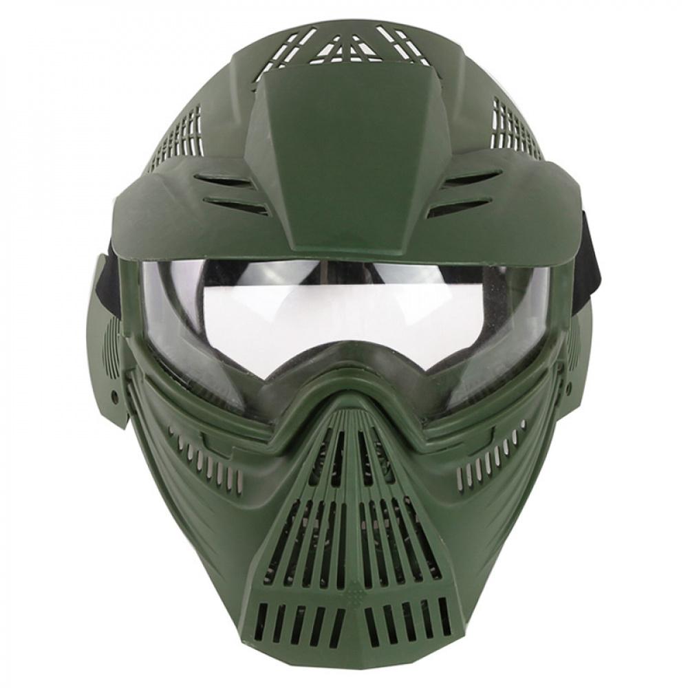 Maschera Facciale Tattica CS per Persona Reale Maschera Protettiva da Ciclismo con Lente in PC Protezione Solare Anti-UV per Sport all'Aperto