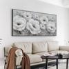 2022 Original White Elegant Rose Peony Art Canvas Painting Nordic Flower Posters And Prints Wall Pictures For Living Room Decor