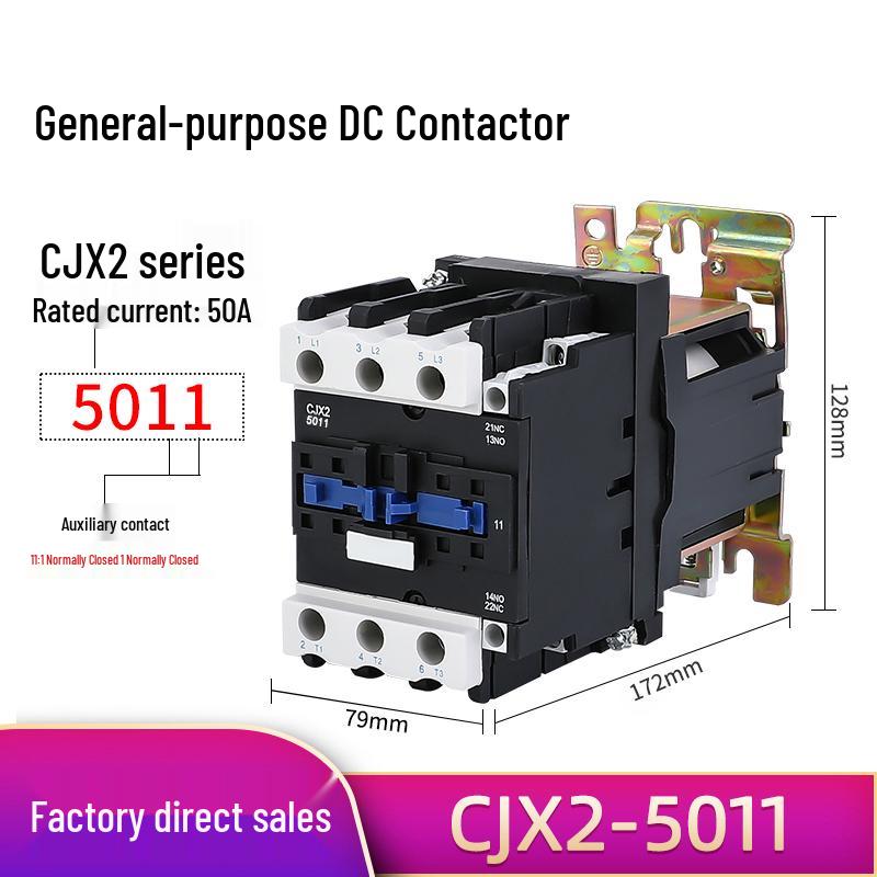 CJX2 Series DC Contactor 12V/24V (Models: 1210Z, 0910Z, 1810Z, 2510Z, 3210Z, 6511Z)