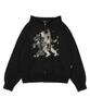 Escapefrom Let'S Go Space Print Two-Way Zip-Up Hoodie Black