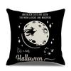 45x45cm Halloween Pillowcase Single Linen Pillowcase Waist Pillowcase for Living Room Sofa Car Home Decor