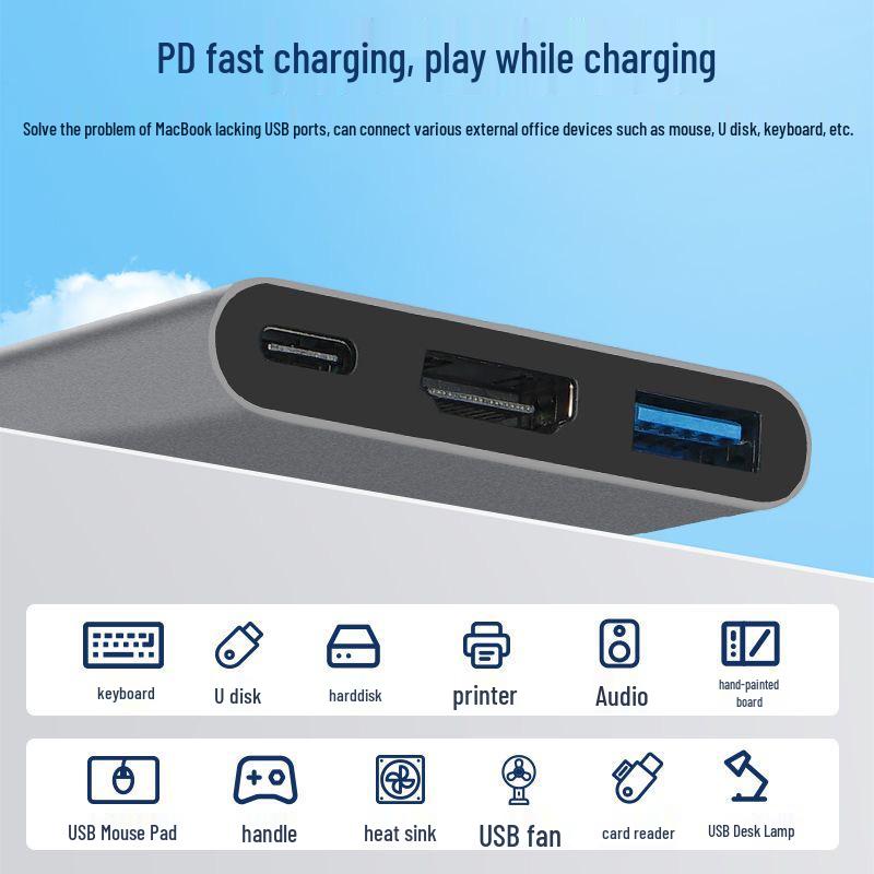 USB-C to HDMI Multiport Hub with USB 3.0 and Type-C Docking Station