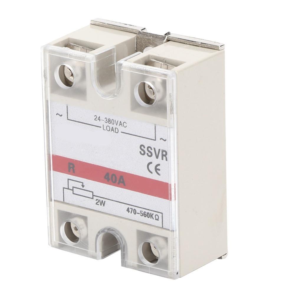

SSVR-40A 24-380VAC Solid-State Voltage Regulator Heat Sink Base High Performance Solid-State Relay Module Low Frequency Reliable золотий