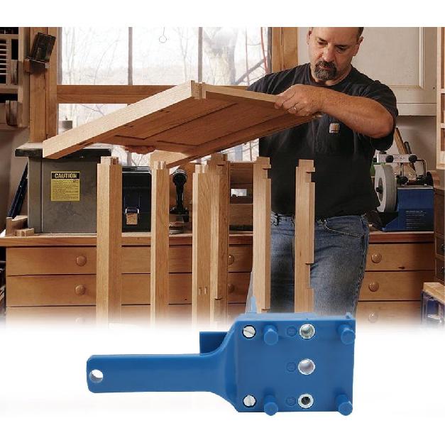 Wood Doweling Hole Drill Guide, 6 8 10 mm Dowel Jig Kit Handheld Self Centering Pocket Straight Hole Puncher Saw Tools Set Metal Sleeve Pins Bit for