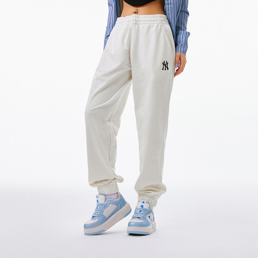 New MLB Base Logo Casual Pants Unisex Cream 3APTB0841-50CRS