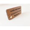 Do Not Touch Signs Look and Enjoy for Business Tabletop Vertical Stand (Wooden Tabletop)