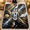 Flanel Battaniye Juventus FC Sıcak Yumuşak Atkı Battaniye İç Mekan Kanepe Yatak Oturma Odası Kullanımı İçin