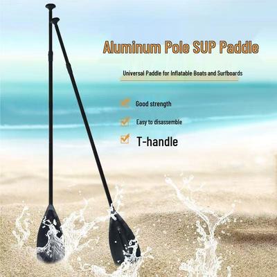 Dual-Use SUP/Kayak Paddle: Three-Section, Double-Head, Detachable Aluminum Alloy Paddle.