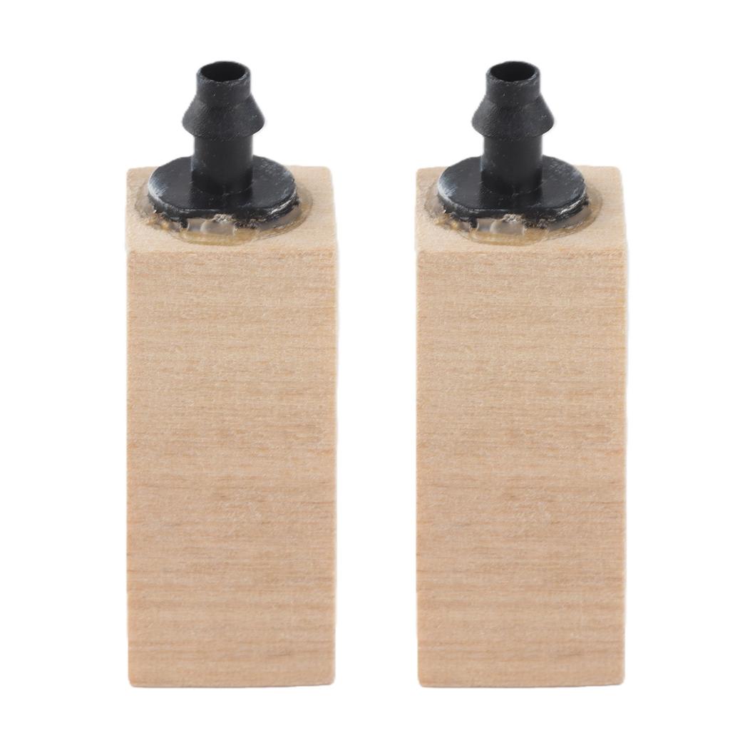 2PcsCelsiusSet Natural Wooden Bubble Stone Diffuser for Aquarium Fish (S)