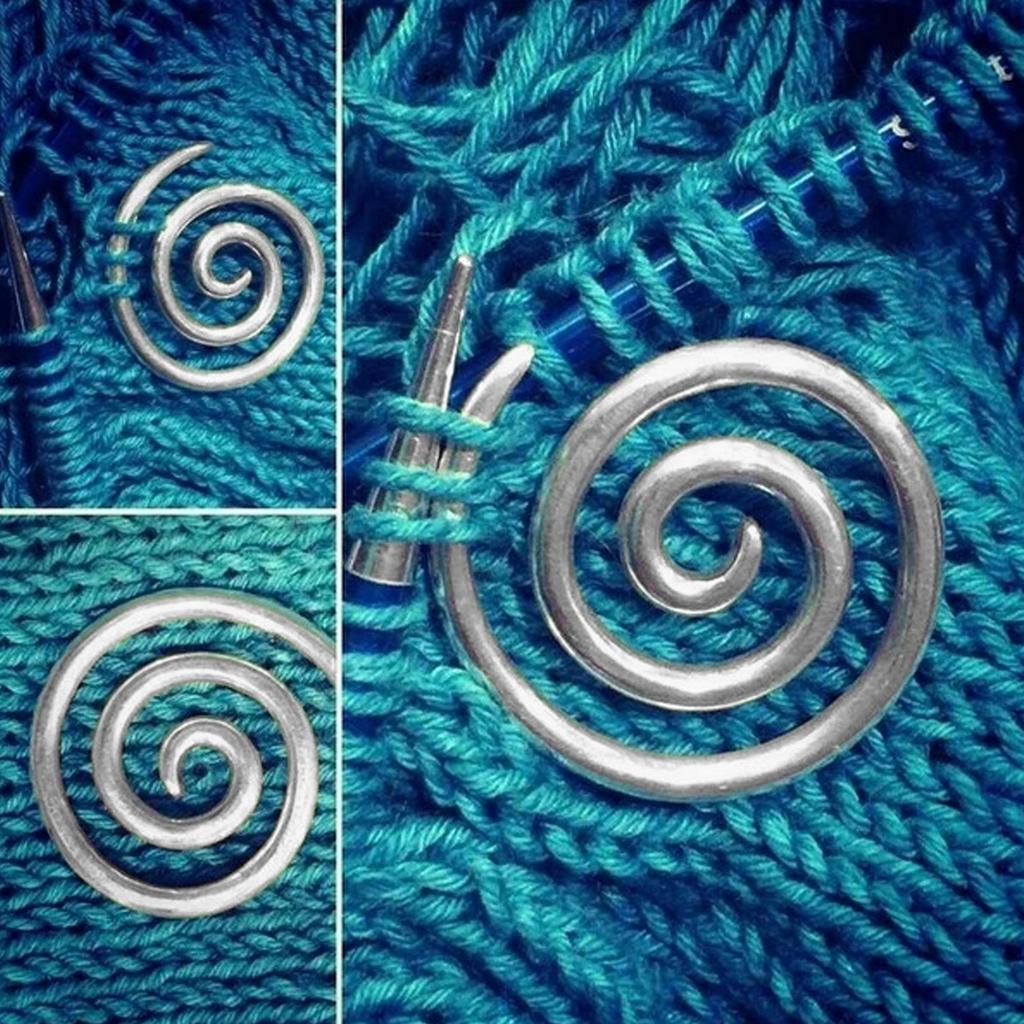 3Pcs Spiral Cable Knitting Needle Lightweight Convenient Stainless Steel Household Knitting Needle for   Scarves Shawls Hats