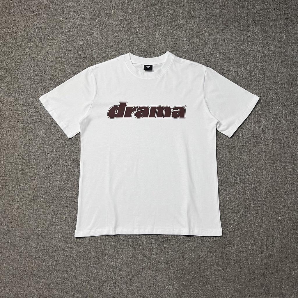 Cross-border Foreign Trade European and American High Street Drama Tide Brand Simple Letter LOGO Printing Men's and Women's Casual Loose T-shirt