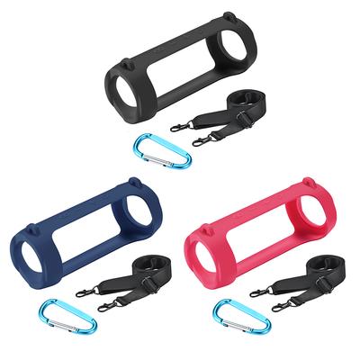 Silikonový ochranný kryt s karabinou Vodotěsné pouzdro na reproduktor kompatibilní s Bluetooth Nastavitelný popruh pro JBL Flip 6/Flip 5