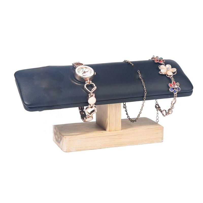 

Luxurious Bracelet Display Stand Secure Wristchain Presentation Rack T-bar Shaped Bangles Rack Jewelry Organizer Shelf чорний