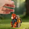 Cute Protect Punch The Monkey Acrylic Keychains Cartoon Bag Pendant Keyrings Creative Jewelry Fans Friends Gifts