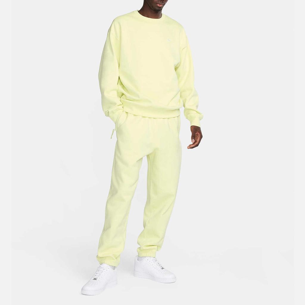 Nike Solid Color Crew Neck Fleece Lined Casual Sports Long Sleeved Sweatshirt Men's Bright Green DX1362-331