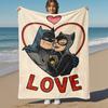 1 Stück Batman Liebe Aufkleber Outdoor-Decke - Überwurfdecke, Weich, Flanelldecken, Wohnzimmer, Reise, Camping c1209034