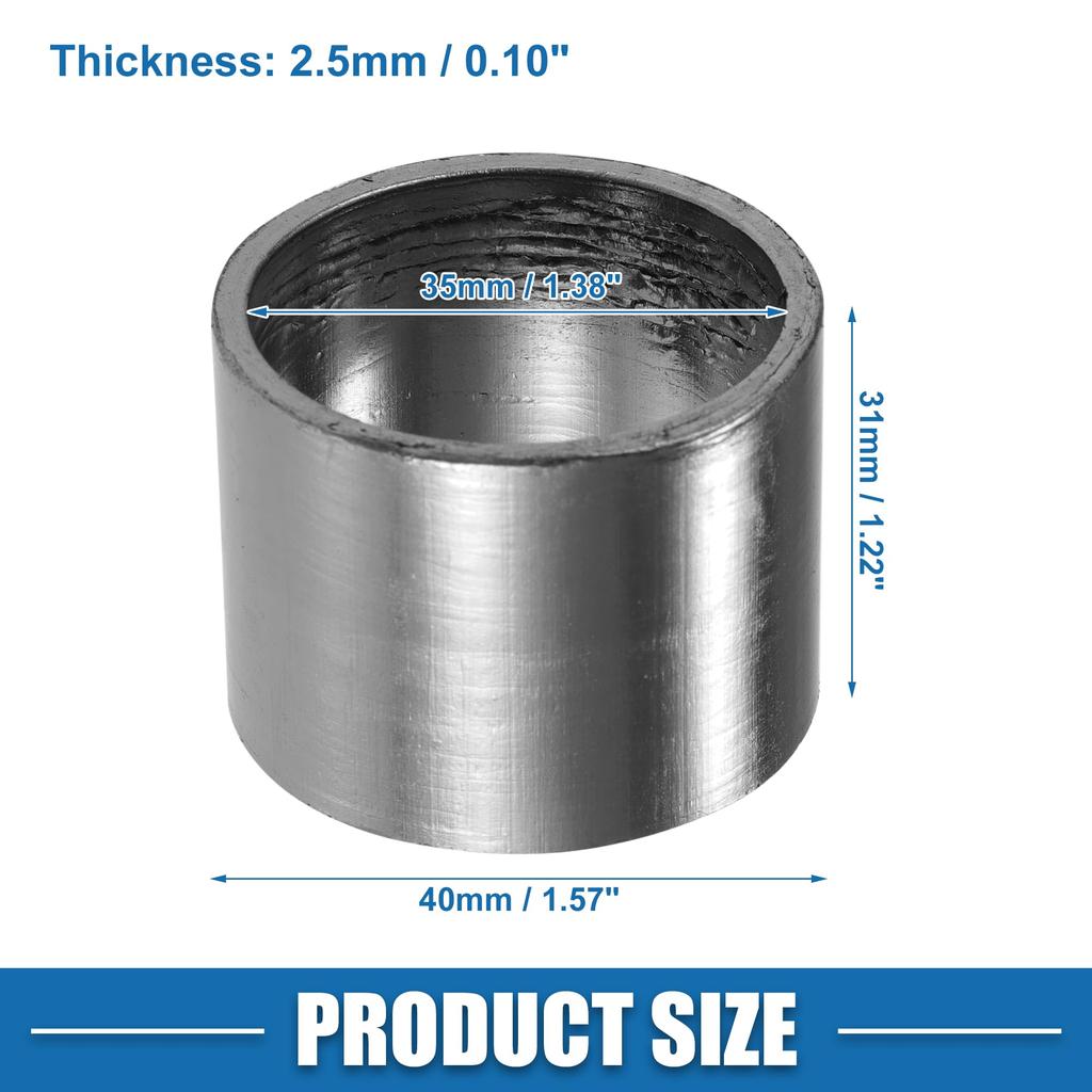 A ABSOPRO Motorcycle Exhaust Air Muffler Pipe Gasket 35mm Inner Diameter 40mm Outer Diameter