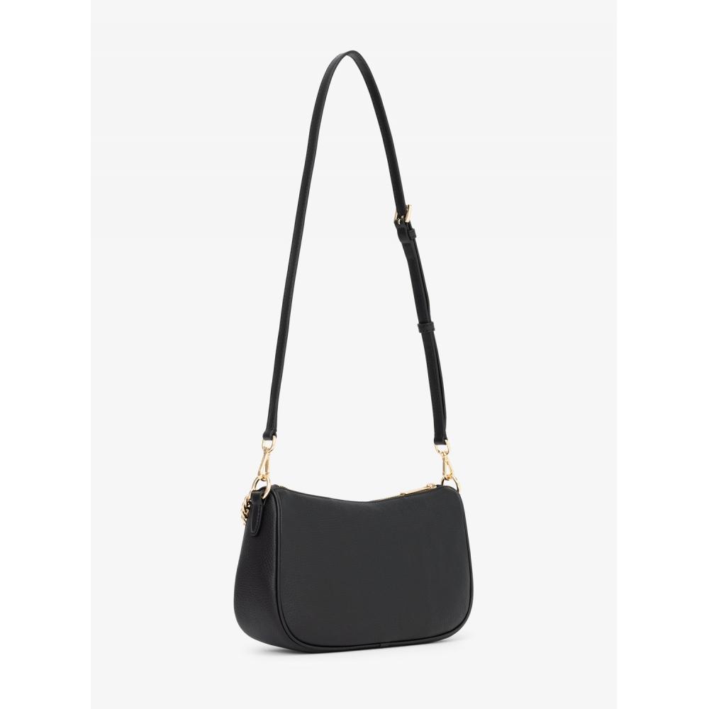 Michael Kors Carmela Pebble Leather Convertible Crossbody Medium 35f4g1qc6l1 Black