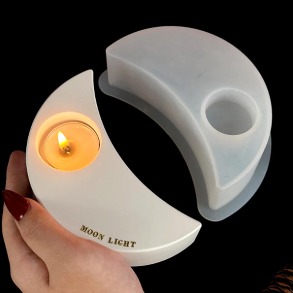 Heart Shape Candlestick Plaster Silicone Mold Candle Holder Concrete Cement Mold Diy Handmade Resin Craft Mould Home Decoration