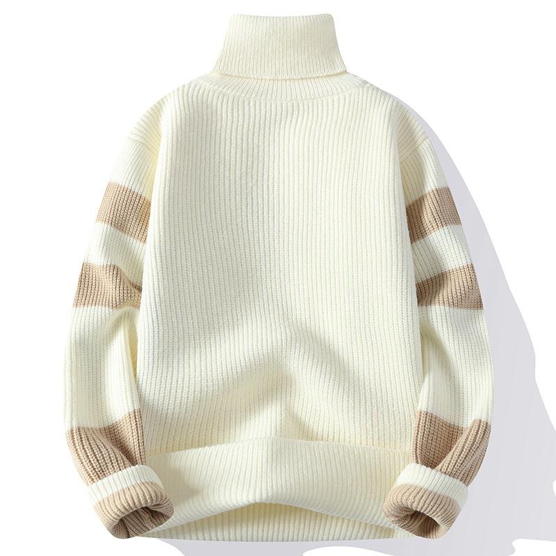 Herren Rollkragenpullover Verdickt Koreanischer Stil Trendiger Herbst und Winter Neu Personalisierter Basis Strickpullover