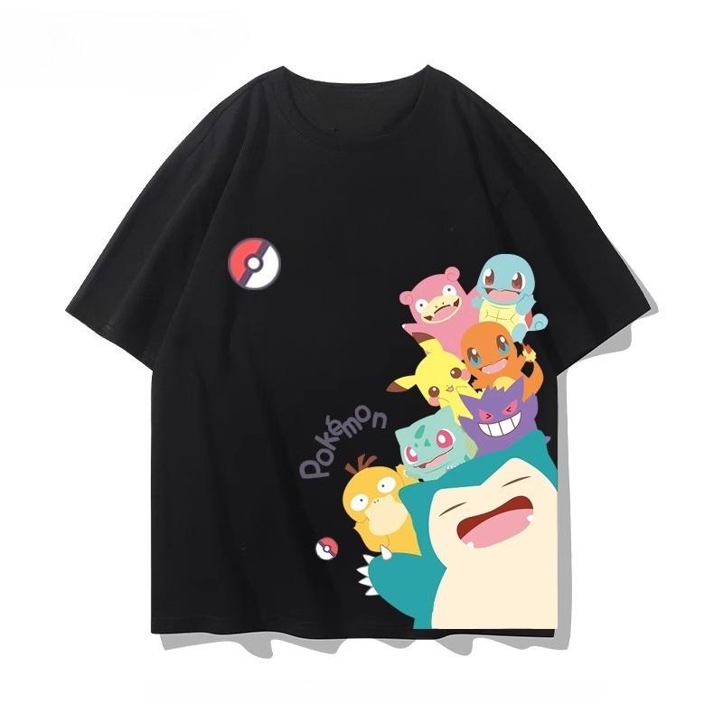 Pokémon Anime Q Edition Printed T-Shirt 2025 Summer Men's and Women's Plus Size Harajuku Trend Loose Casual Short Sleeve Top