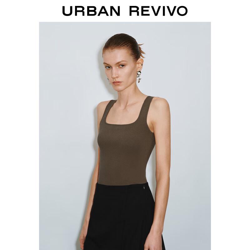 UR 2024 Autumn Women's Square Neck Knit Vest