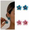 Enamel Floral Stud Earrings Colorful Drop Earrings Sweet Flower Earrings  Women