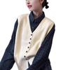 Korean Simple Solid Color V-neck Single-breasted Knitted Vest New Fashion Temperament Versatile Stacked Knitted Top