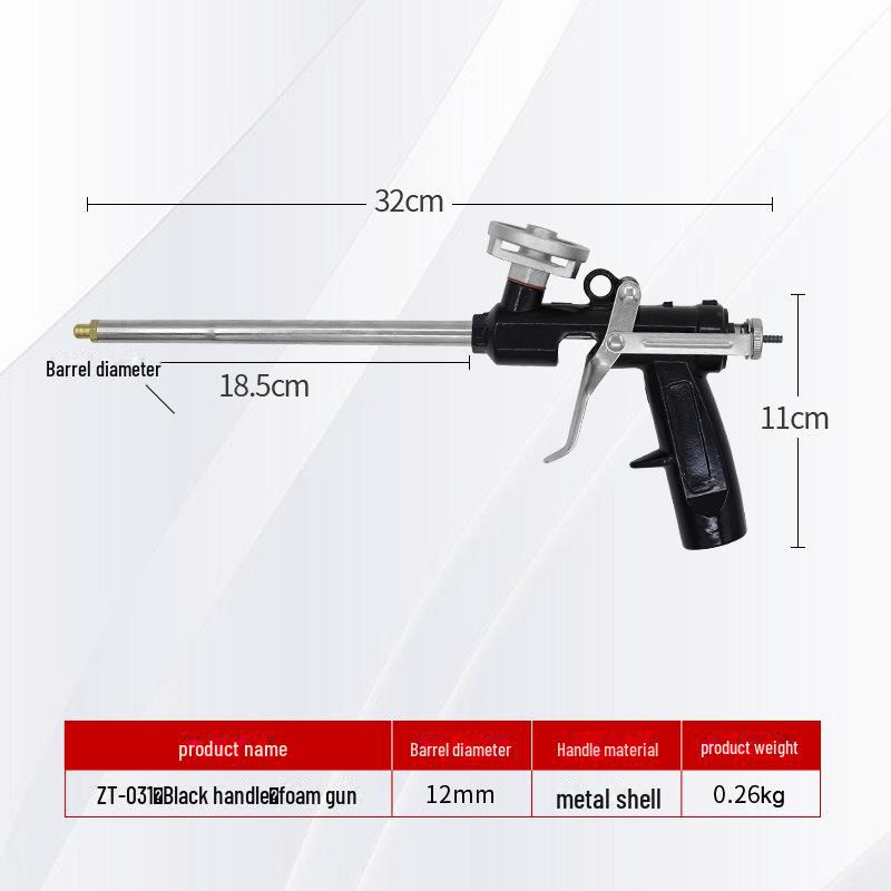 

Удлиненный цельнометаллический пистолет для пенного клея для дверей и окон - не требующий очистки, специализированный пистолет для полиуретанового герметика