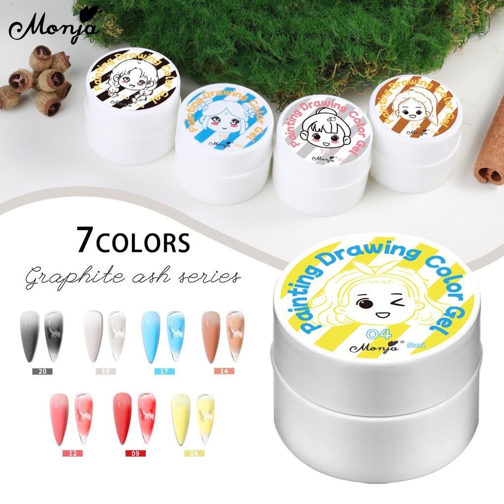 

Monja 5ml Nail Art Painting Gel Gradient UV Polish No-wipe Quick Drying Delicate Floral Paint Drawing Varnish DIY Manicure Design Tools