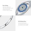 MODIAN 925 Sterling Silver Dazzling Clear Cubic Zirconia Ring Light Yellow Blue Eyes Finger Ring For Women Fine Jewelry Gifts