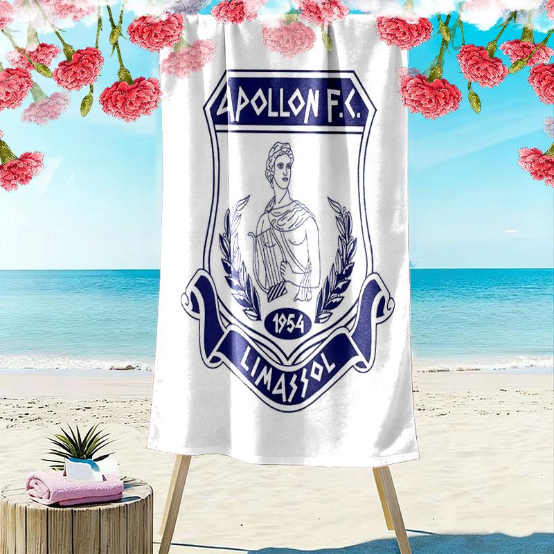 Apollon Limassol FC Print Beach Towel, Large Soft Quick Dry Towel for Beach Camping Swimming